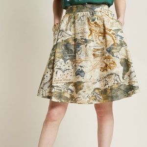 Modcloth Retrolicious Dinosaur Skirt